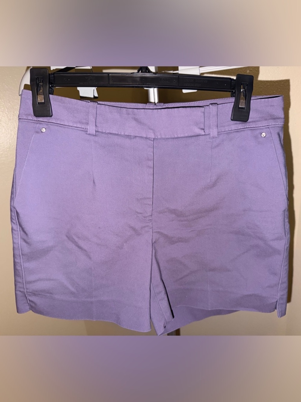 WHBM Lavender 5” Tailored Shorts Chic Stretch Summer Staple Size 4